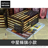 INPHIC-木盒櫥窗木箱米字旗復古擺飾道具收納盒國旗英倫老式做舊-中星條旗小款